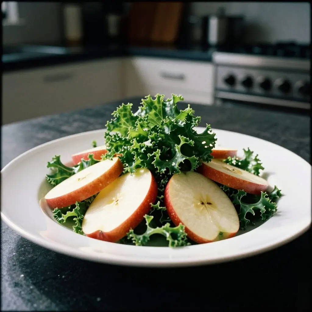 Col masajeada y manzana